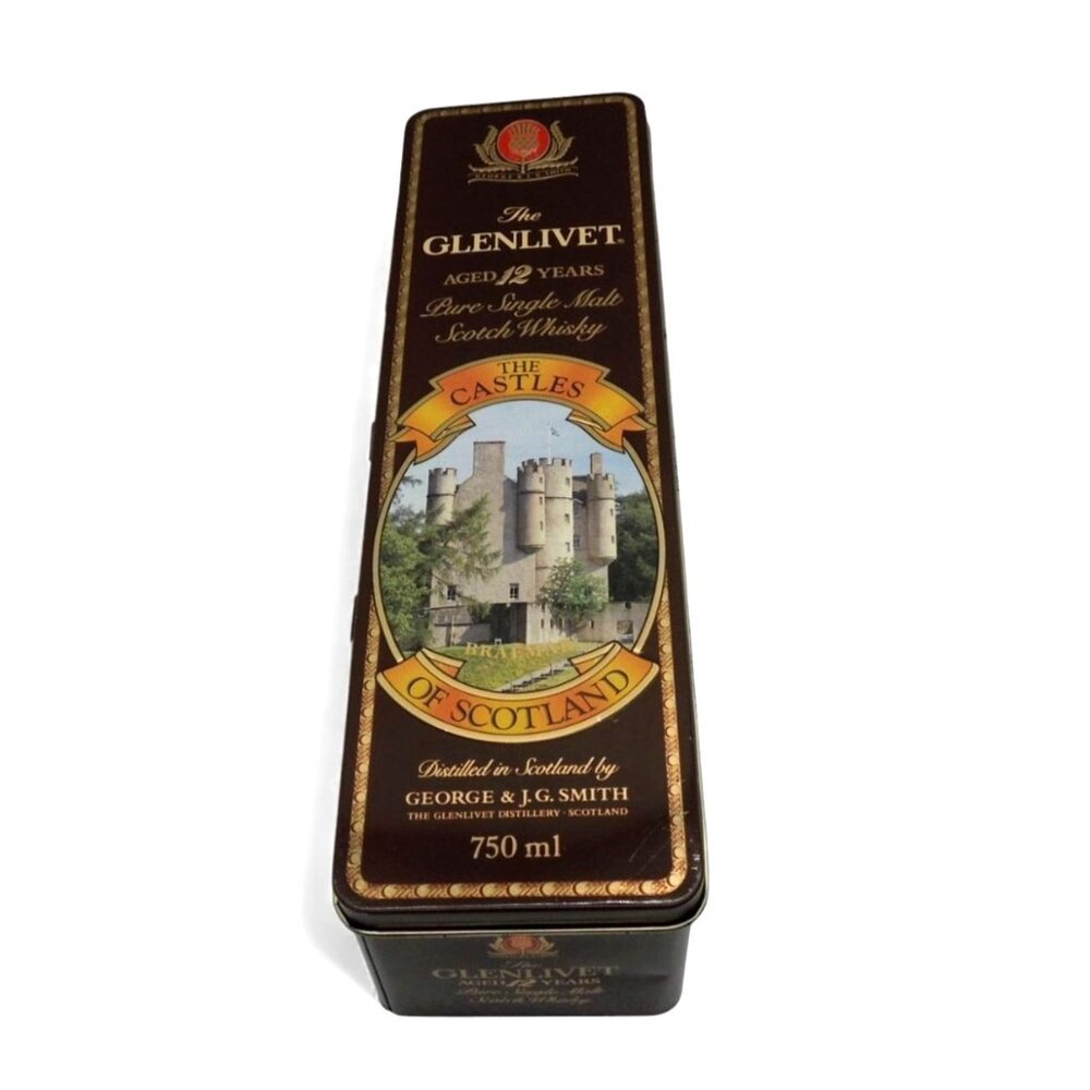 Glenlivet Castles of Scotland Tin 12 Year Scotch Whisky Vintage